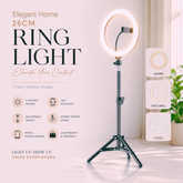 26cm LED Ring Light with Phone Holder & Tripod Stand | Dimmable Studio Light for TikTok & Vlogging